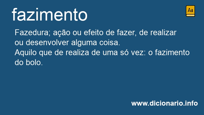 Significado de fazimento