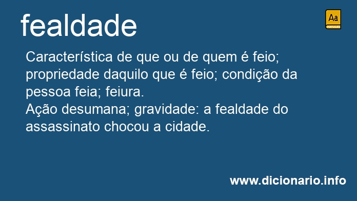 Significado de fealdade