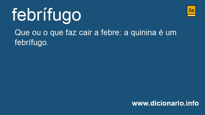 Significado de febrfugo