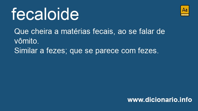 Significado de fecaloide