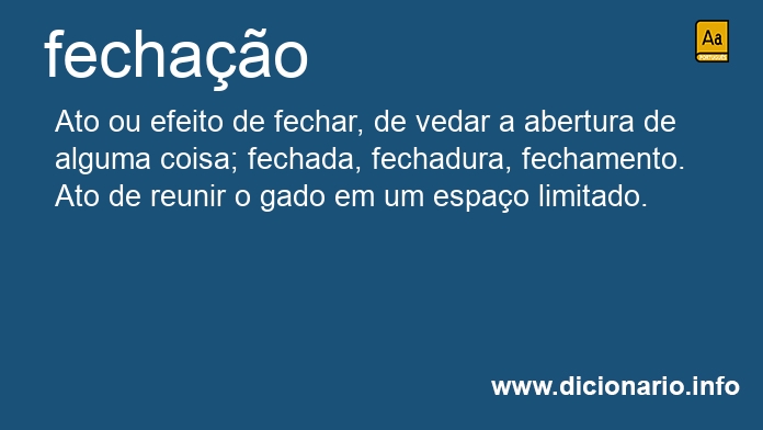 Significado de fechao