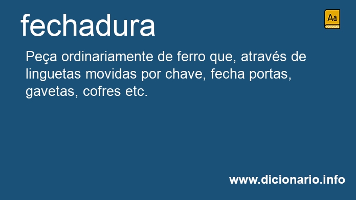 Significado de fechadura