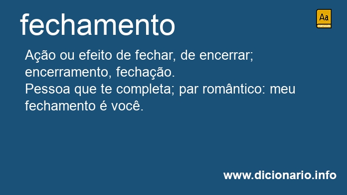 Significado de fechamento