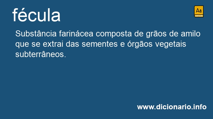 Significado de fcula