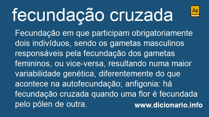 Significado de fecundao cruzada
