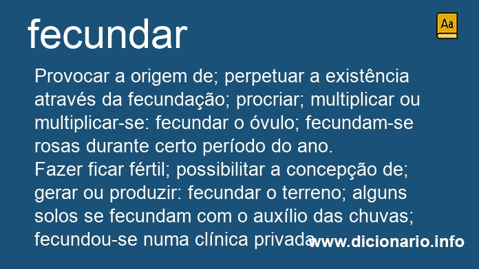 Significado de fecundai