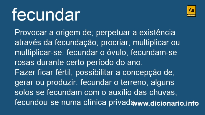 Significado de fecundar