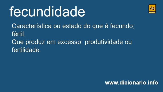 Significado de fecundidade