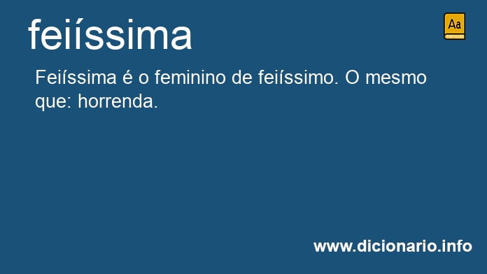 Significado de feissima