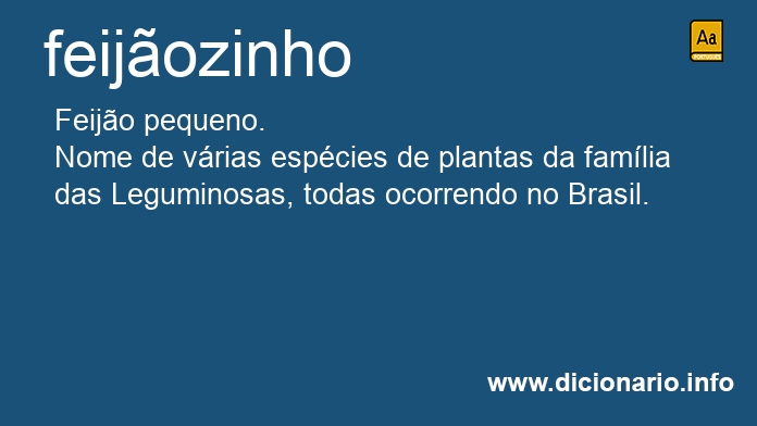 Significado de feijozinho