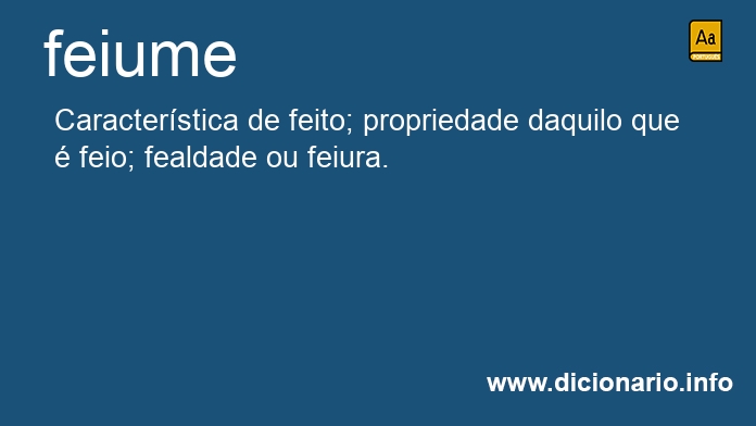 Significado de feiume