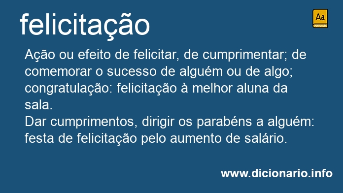 Significado de felicitao