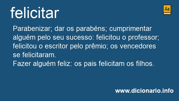 Significado de felicitarei