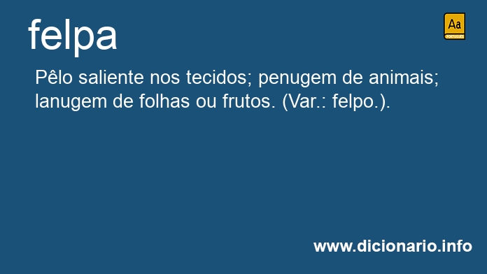 Significado de felpa