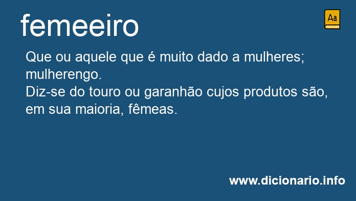 Significado de femeeiro