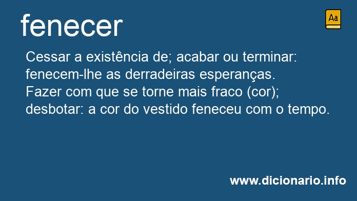 Significado de fenece