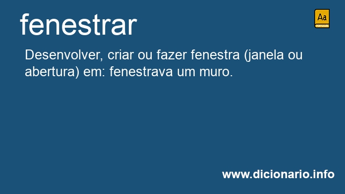 Significado de fenestram