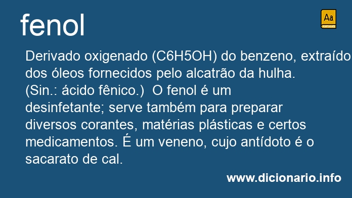 Significado de fenol