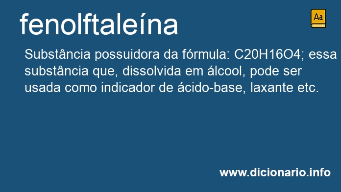 Significado de fenolftalena