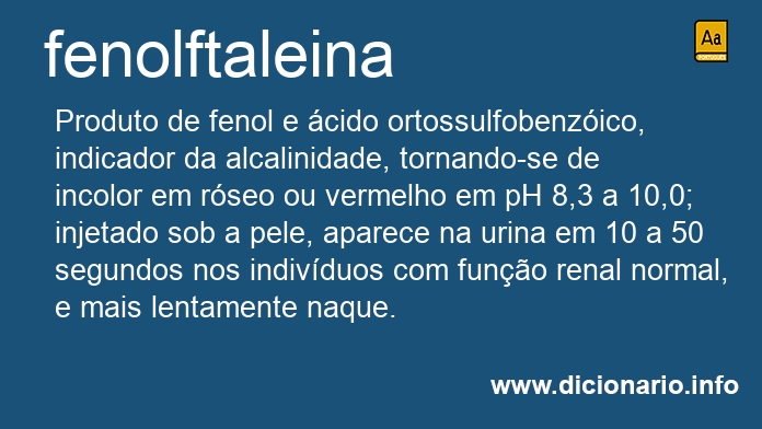 Significado de fenolftaleina