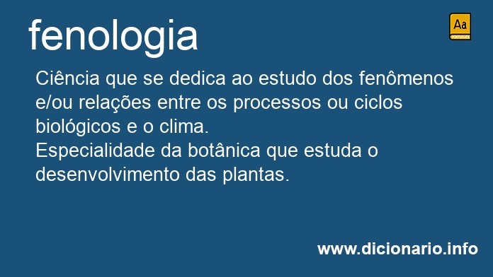 Significado de fenologia