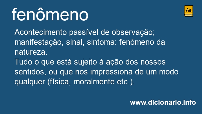 Significado de fenmeno