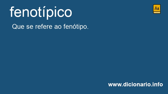 Significado de fenotpico