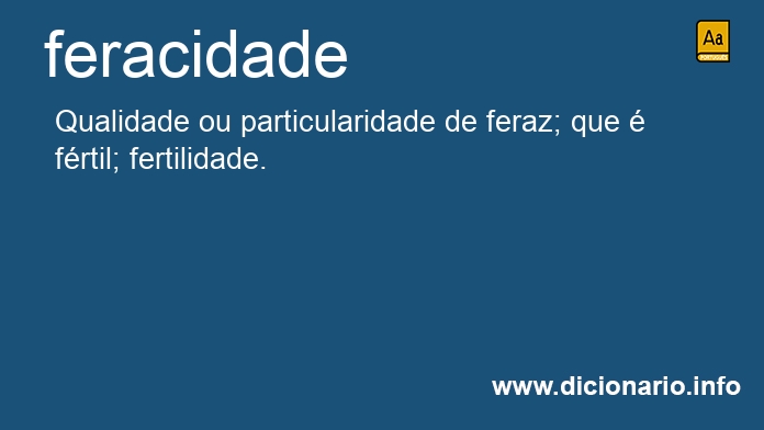 Significado de feracidade