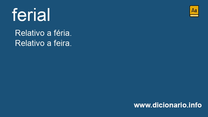 Significado de ferial