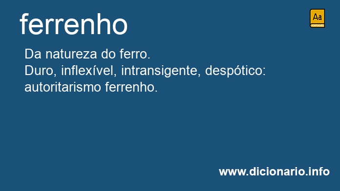 Significado de ferrenha