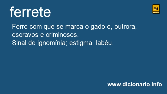 Significado de ferrete