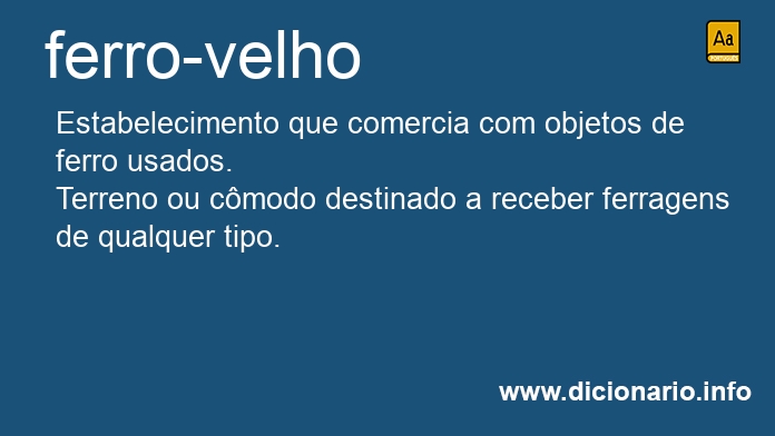 Significado de ferro-velho