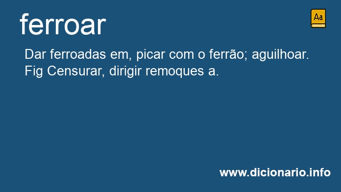 Significado de ferroar