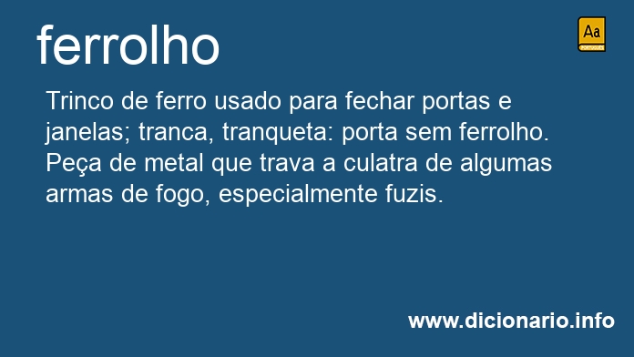 Significado de ferrolho