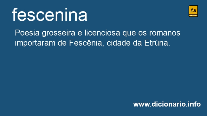 Significado de fescenina