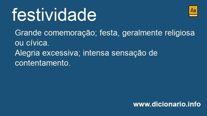 Significado de festividade