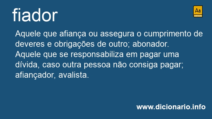 Significado de fiador