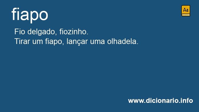 Significado de fiapo