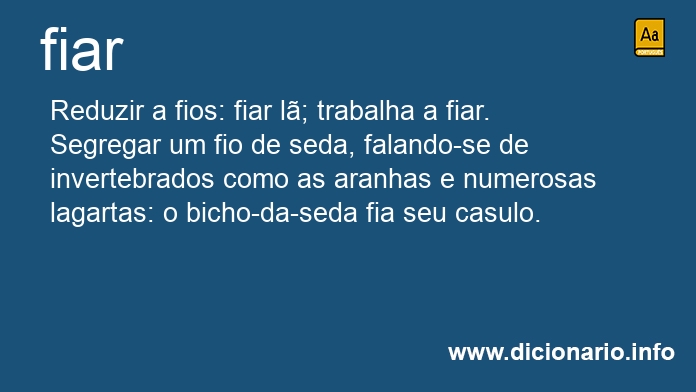 Significado de fiar