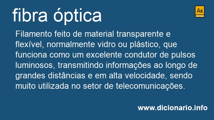 Significado de fibra ptica
