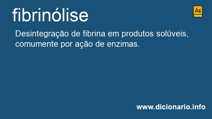 Significado de fibrinlise