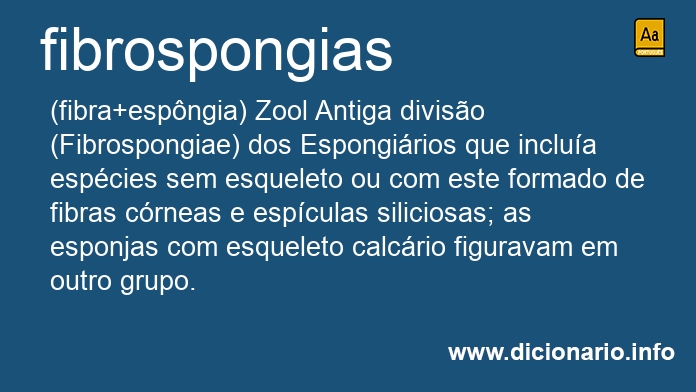 Significado de fibrospongias