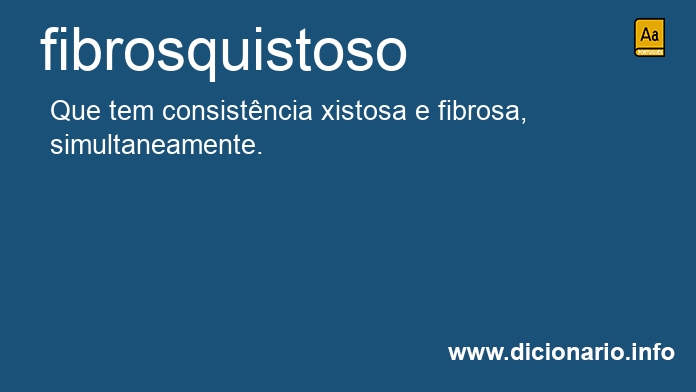 Significado de fibrosquistoso