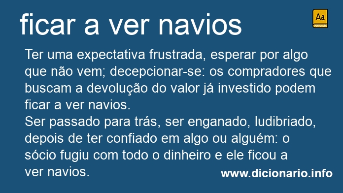 Significado de ficar a ver navios