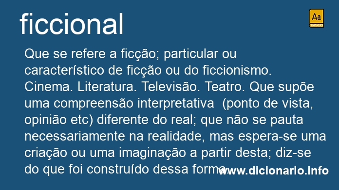 Significado de ficcional