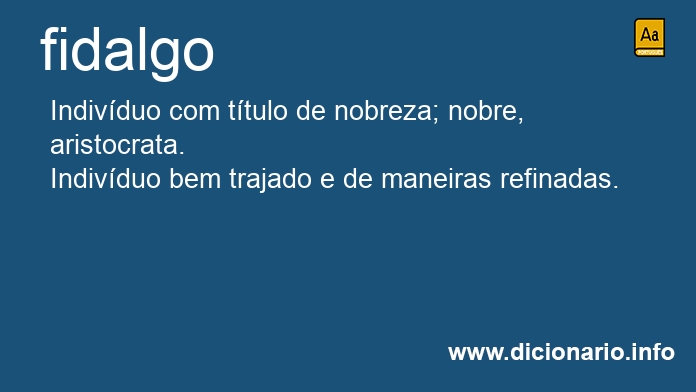 Significado de fidalgo