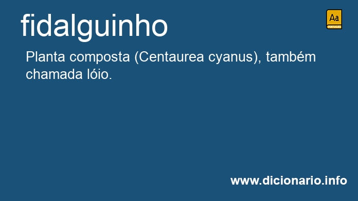 Significado de fidalguinho