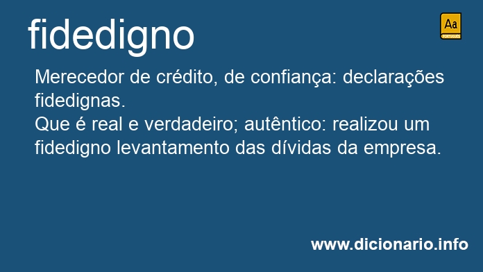 Significado de fidedignos