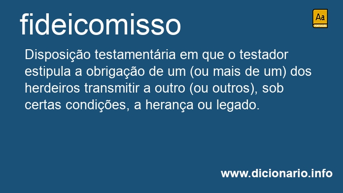 Significado de fideicomisso