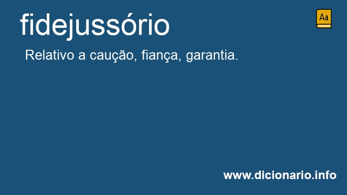 Significado de fidejussrios
